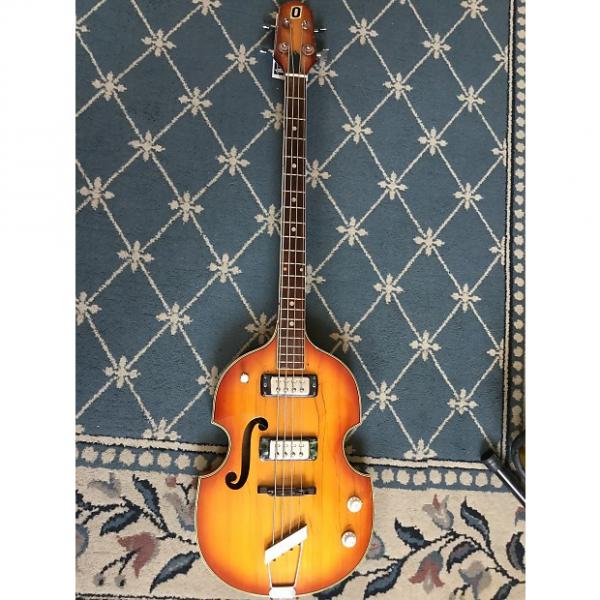 Custom Teisco Violin Bass Copy circa 1970 Honey Burst #1 image