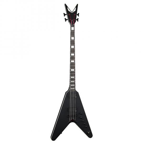 Custom DEAN V Stealth 4-string BASS guitar Satin Black NEW- EMG pickups #1 image
