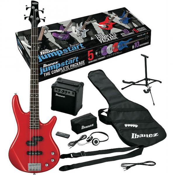 Custom Ibanez IJXB150BRD Jumpstart Electric Bass Package with Red Electric Bass #1 image