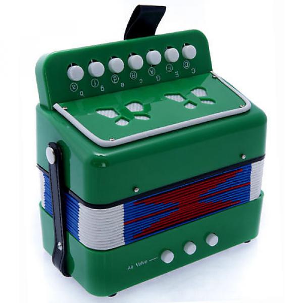 Custom SKY Accordion Green Color 7 Button 2 Bass Kid Music Instrument High Quality Easy to Play #1 image