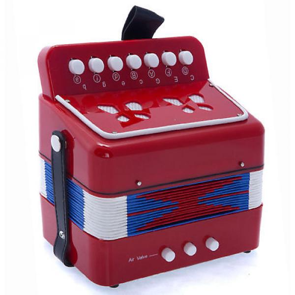 Custom SKY Accordion Red Color 7 Button 2 Bass Kid Music Instrument High Quality Easy to Play #1 image