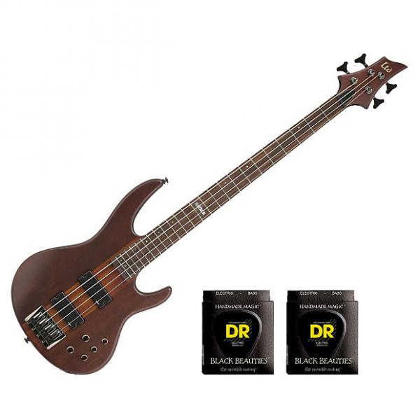 Custom ESP LTD D-4 - Natural Satin w/2 Sets DR Strings BKB-45 #1 image