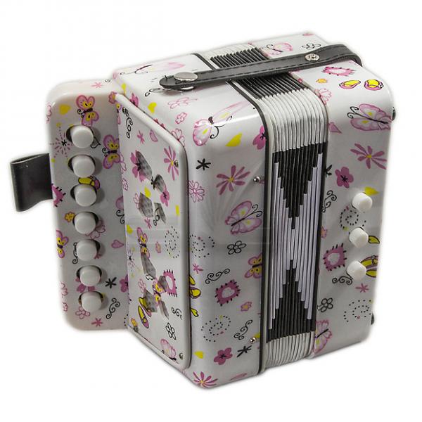 Custom SKY Accordion Butterfly Pattern 7 Button 2 Bass Kid Music Instrument High Quality Easy to Play #1 image