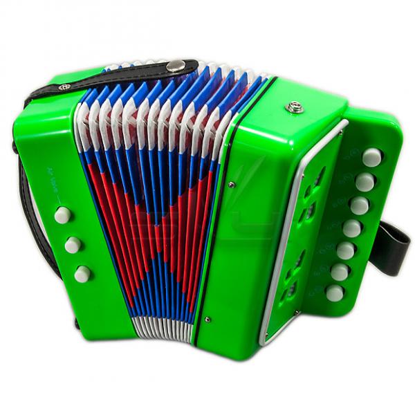 Custom SKY Accordion Kelly Green Color 7 Button 2 Bass Kid Music Instrument High Quality Easy to Play #1 image