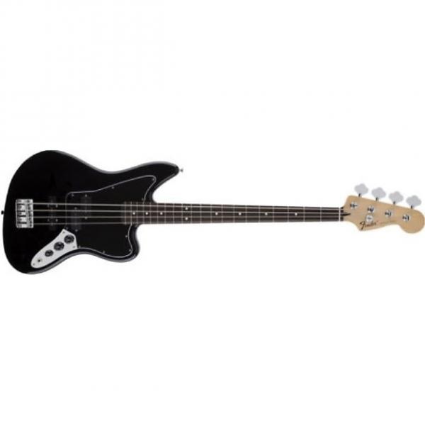 Custom Fender  JAGBASS-STD-BLK Black Electric Bass #1 image