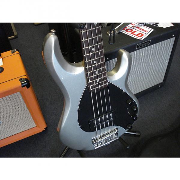 Custom Musicman Stingray 5  string bass with Gigbag silver #1 image
