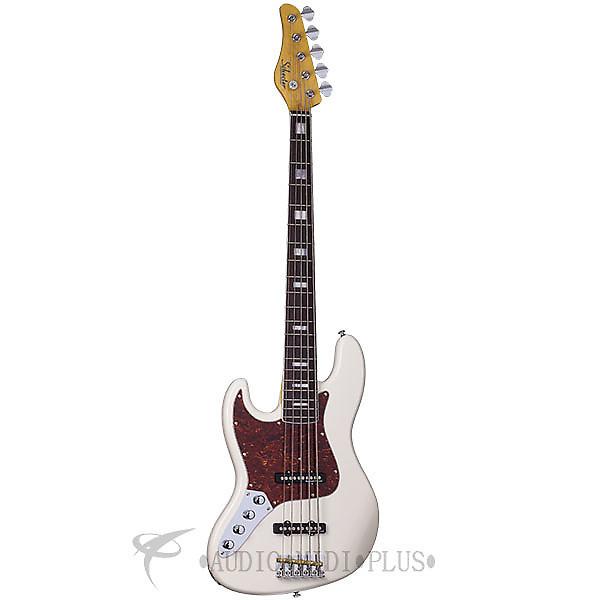 Custom Schecter Diamond-J5 Plus LH Rosewood Fretboard Bass Guitar Ivory - 2866 - 815447020463 #1 image