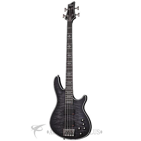 Custom Schecter Hellraiser Extreme-4 Ebony FB Electric Bass See-Thru Black Satin - 1909 - 81544703930 #1 image