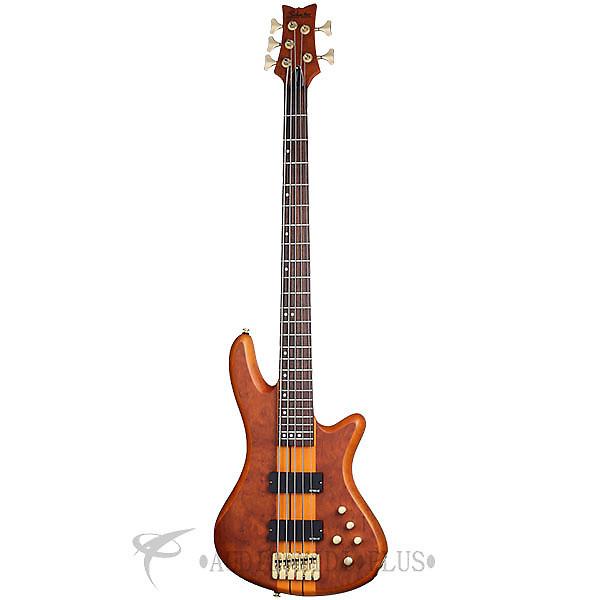 Custom Schecter Stiletto Studio-5 Rosewood Fretboard Electric Bass Honey Satin - 2720 - 839212002690 #1 image