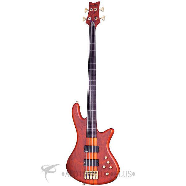 Custom Schecter Stiletto Studio-4 FL LH Rosewood Fretboard Electric Bass Honey Satin - 2765 - 839212003314 #1 image