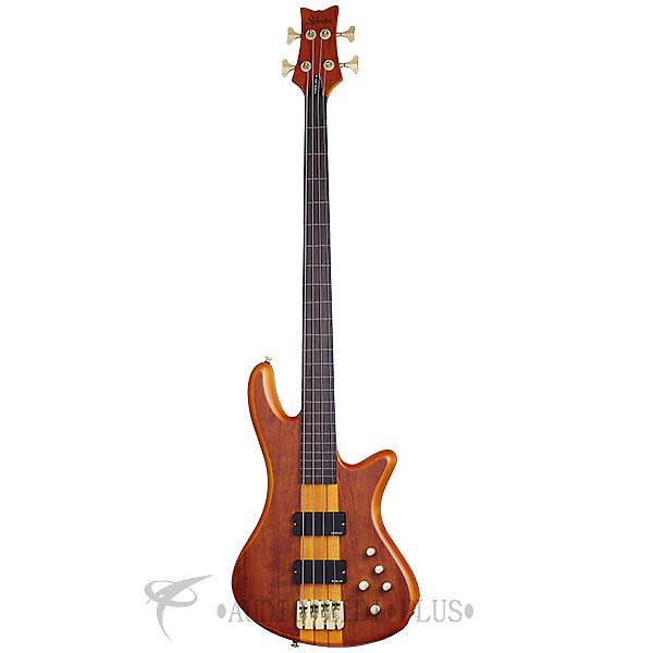 Custom Schecter Stiletto Studio-4 FL Rosewood Fretboaard Electric Bass Honey Satin - 2750 - 839212002720 #1 image
