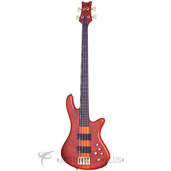 Custom Schecter Stiletto Studio-4 LH Rosewood Fretboard Electric Bass Honey Satin - 2760 - 839212002737 #1 image