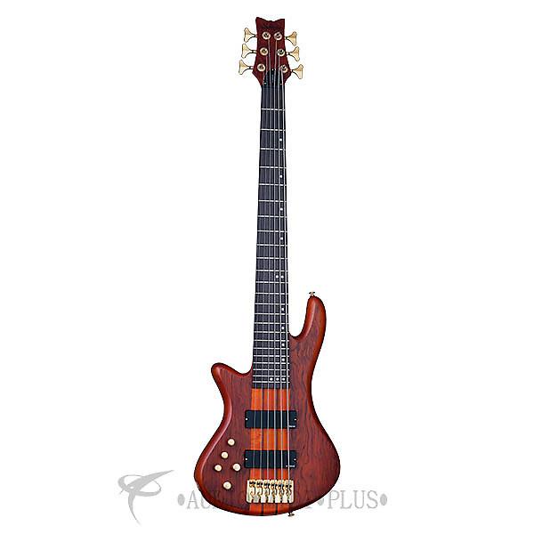 Custom Schecter Stiletto Studio-6 LH Rosewood Fretboard Electric Bass Honey Satin - 2790 - 839212002768 #1 image