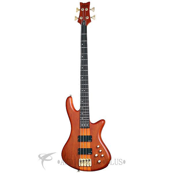 Custom Schecter Stiletto Studio-4 Rosewood Fretboard Electric Bass Honey Satin - 2710 - 839212002683 #1 image