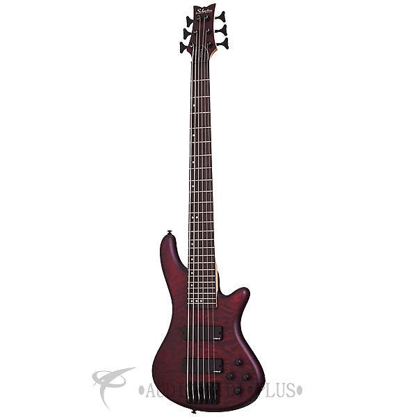 Custom Schecter Stiletto Custom-6 Rosewood Fretboard Electric Bass Vampyre Red Satin - 2539 - 839212008210 #1 image