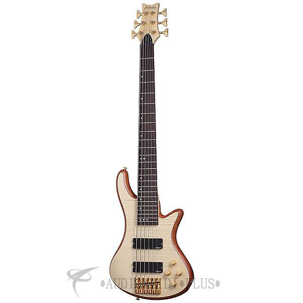 Custom Schecter Stiletto Custom-6 Rosewood Fretboard Electric Bass Natural Satin - 2543 - 839212008197 #1 image