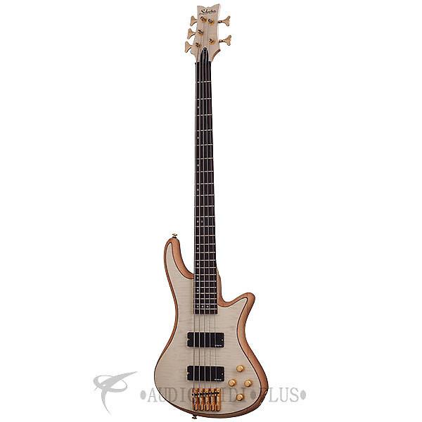 Custom Schecter Stiletto Custom-5 Rosewood Fretboard Electric Bass Natural Satin - 2541 - 839212004274 #1 image