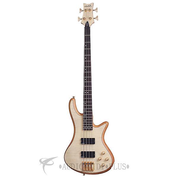 Custom Schecter Stiletto Custom-4 LH Rosewood Fretboard Electric Bass Natural Satin - 2532 - 839212005998 #1 image