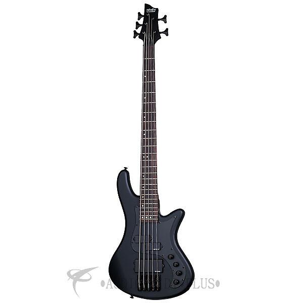 Custom Schecter Stiletto Stealth-5 LH Rosewood Fretboard Electric Bass Satin Black - 2527 - 81544701592 #1 image