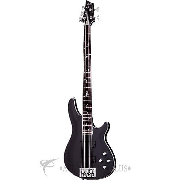 Custom Schecter Damien Platinum-5 Rosewood Fretboard Electric Bass Satin Black - 1201 - 81544706726 #1 image
