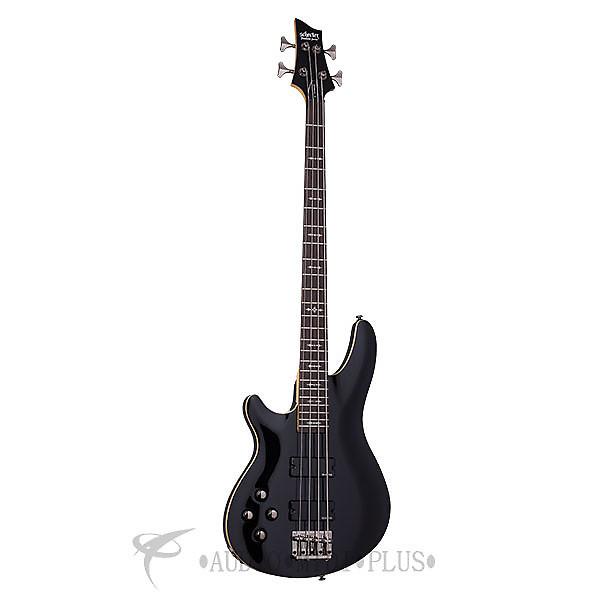 Custom Schecter Omen-4 Left Handed Rosewood Fretboard Electric Bass Gloss Black - 2092 - 81544703275 #1 image