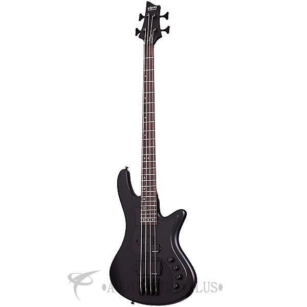 Custom Schecter Stiletto Stealth-4 Rosewood Fretboard Electric Bass Satin Black - 2522 - 81544701523 #1 image