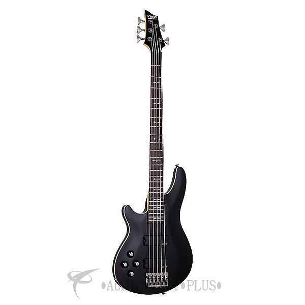 Custom Schecter Omen-5 Left Handed Rosewood Fretboard Electric Bass Guitar Gloss Black - 2095 - 81544703282 #1 image