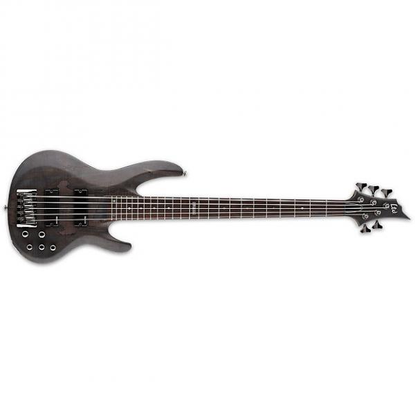 Custom ESP LTD B-205 SM STBLKS 5-String Spalted Maple Top Electric Bass Guitar - See Thru Black Satin Finish (LB205SMSTBLKS) #1 image