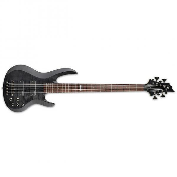 Custom ESP LTD B-208 B Series Bass Guitar 8-string See Thru Black Flamed Maple Top #1 image