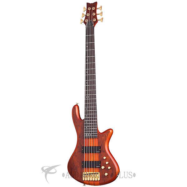 Custom Schecter Stiletto Studio-6 Rosewood Fretboaart Bass Guitar Honey Satin - 2730 - 839212002706 #1 image
