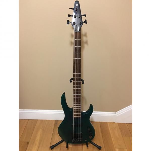 Custom Hohner 5 String Bass Neck Through Body Transparent Green #1 image