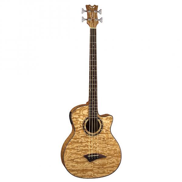 Custom Dean Acoustics Exotica Quilt Ash Bass Guitar w/ Aphex Rosewood Fingerboard - Gloss Natural Finish (EQABA GN) #1 image
