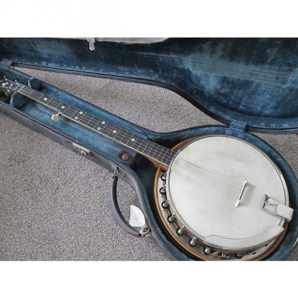 Custom Slingerland May Bell style B five string banjo 1920's wooden inlaid back #1 image