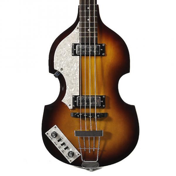 Custom Hofner Ignition Violin Beatle Bass W/ Cavern Spacing In Sunburst Includes Case *(Left Handed) #1 image
