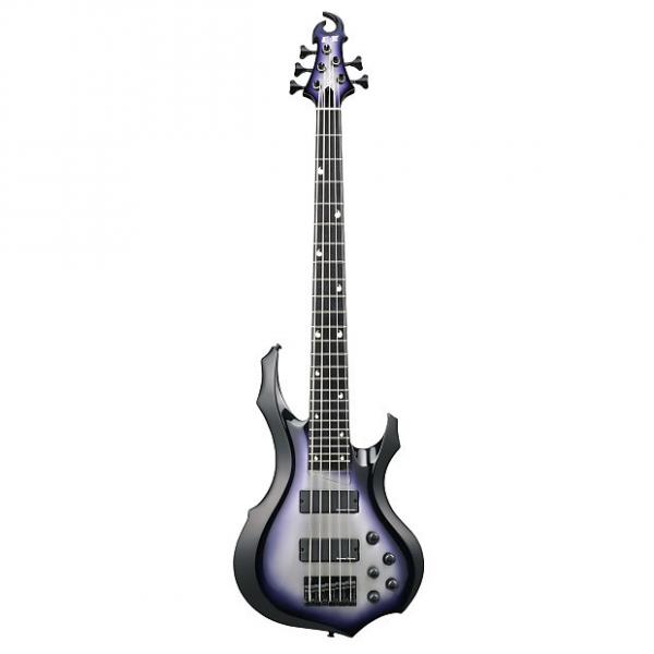 Custom ESP DY-5 PSSB Signature Series Doris Yeh 5 String Bass Guitar with Purple Silver Sunburst Finish #1 image