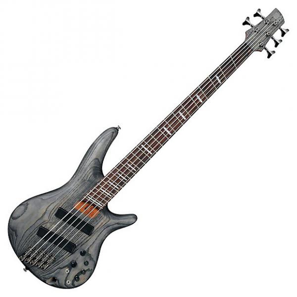 Custom Ibanez Bass Workshop SRFF805 5 String Multi-Scale Electric Bass Black Stain #1 image