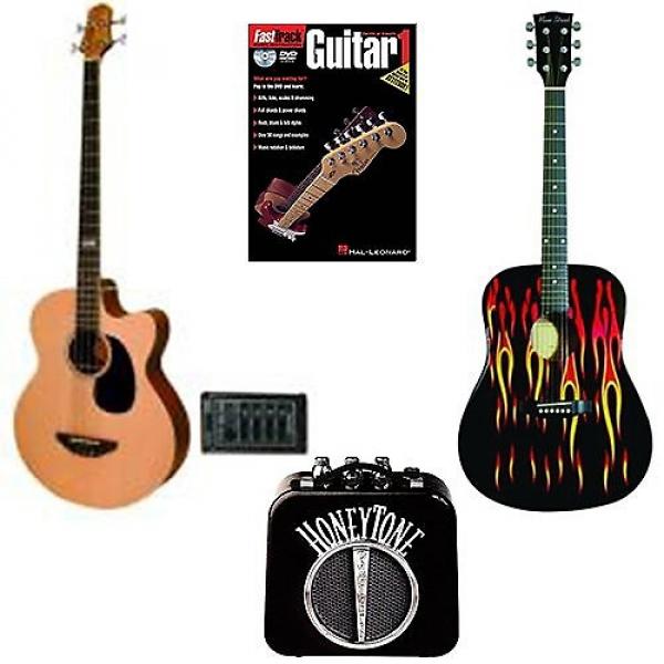 Custom Main Street Dreadnought Acoustic Spruce Top Guitar: MAFL, Bass Guitar w/Spruce Top W/Accessories #1 image