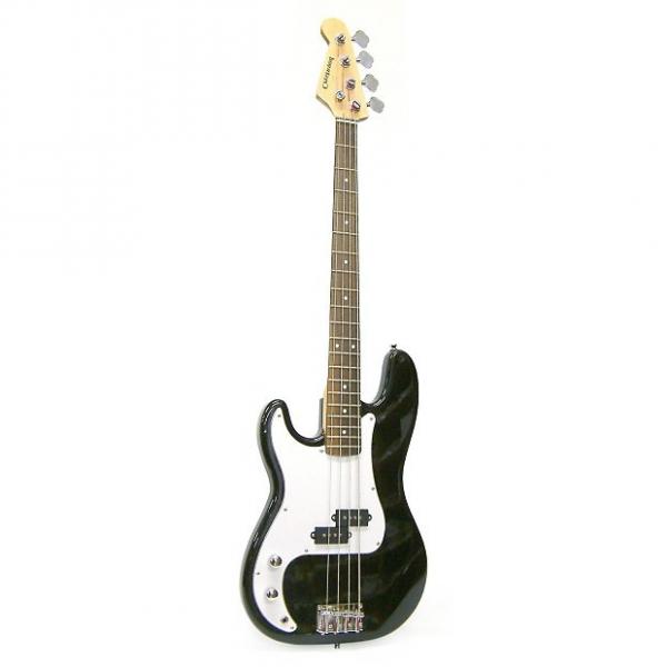 Custom Crestwood Bass Guitar 4 String Left Handed Lefty Black P-Style #1 image