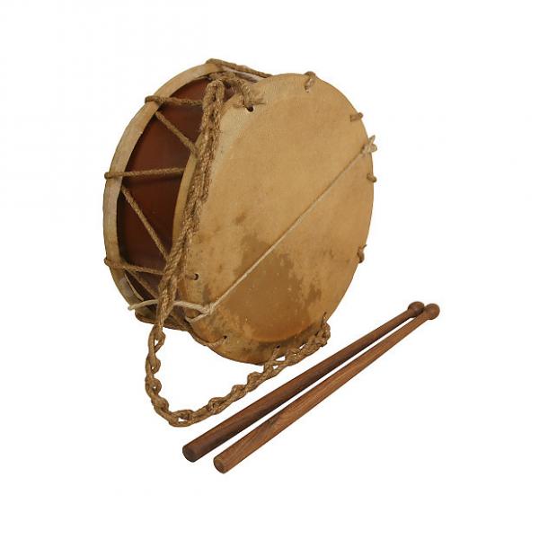 Custom Early Music Shop 9&quot; Tabor Drum Goatskin Heads Hemp Snare and Sticks #1 image