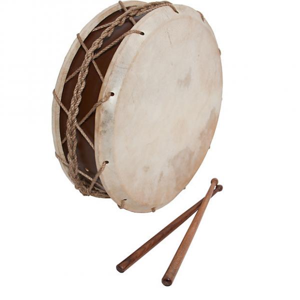 Custom Early Music Shop 12&quot; Tabor Drum Goatskin Heads Hemp Snare and Sticks #1 image