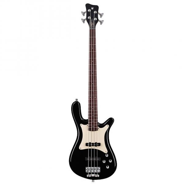 Custom Warwick Pro Series Streamer CV 4-String Bass, Black #1 image