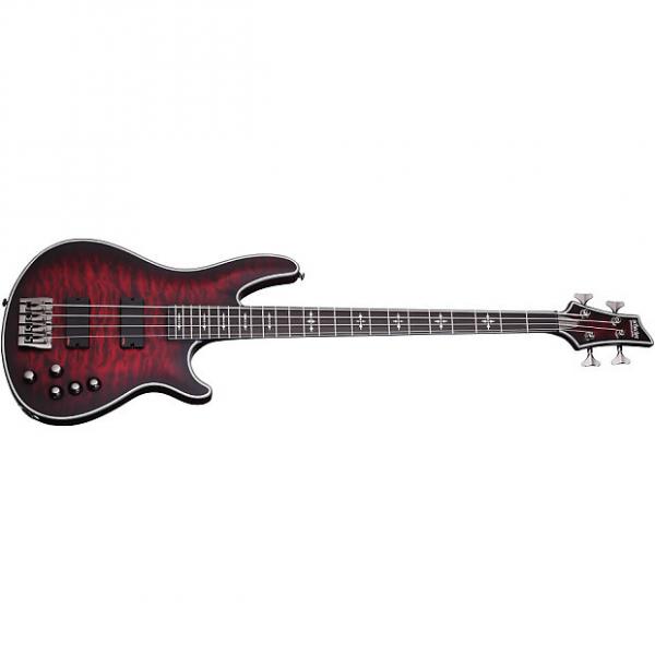 Custom Schecter Hellraiser Extreme-4 Crimson Red Burst Satin CRBS NEW Electric Bass + FREE GIG BAG! #1 image