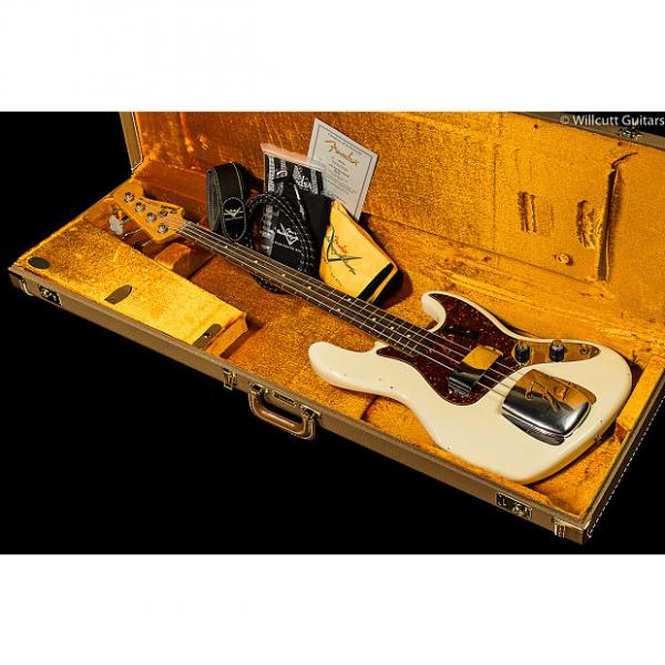 Custom Fender Custom Shop 1960 Journeyman Jazz Bass Aged Olympic White (873) #1 image