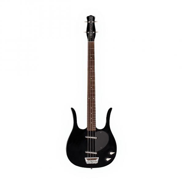Custom Danelectro Longhorn 4 String Bass Guitar Gloss Black Finish #1 image