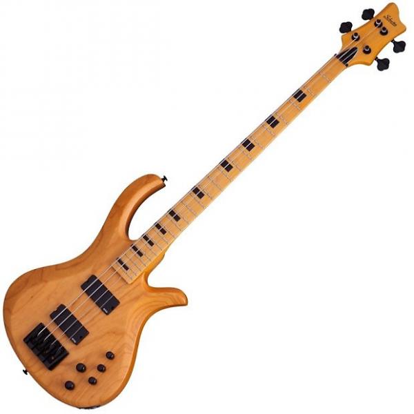 Custom Schecter Riot-4 Session Electric Bass Guitar in Aged Natural Satin Finish #1 image