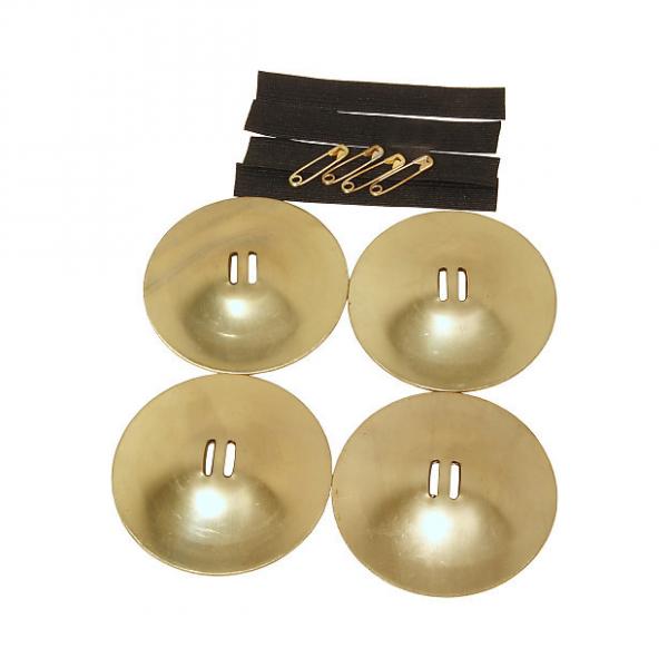 Custom Mid East 2.4&quot; Belly Dance Finger Cymbals Flare Edge #1 image