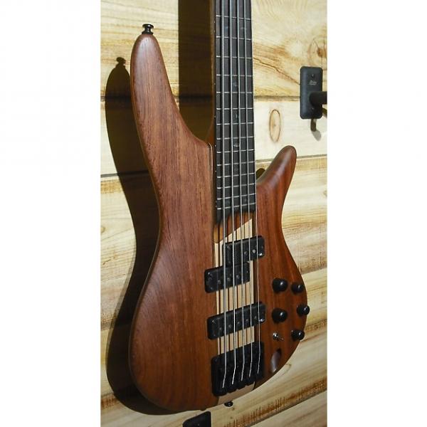 Custom New Ibanez SR755 5 String Electric Bass Bubinga and Maple Natural Flat #1 image