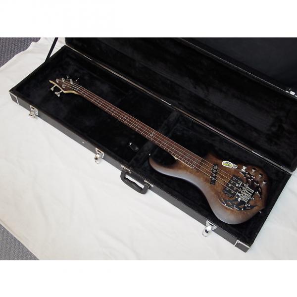Custom TRABEN Array Attack 4-string BASS guitar Black Burl w/ CASE - Rockfield Pickups #1 image