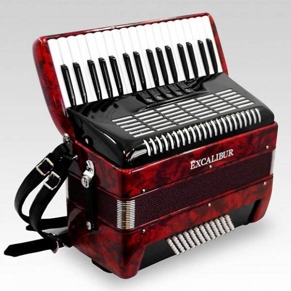 Custom Excalibur 72 Bass Weltbestin Ultralight Piano Accordion 2016 Red #1 image