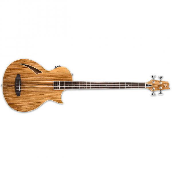 Custom ESP LTD TL-4Z 4-ST NAT Thinline Exotic Zebrawood Bass Guitar Natural TL 4 *NEW* #1 image